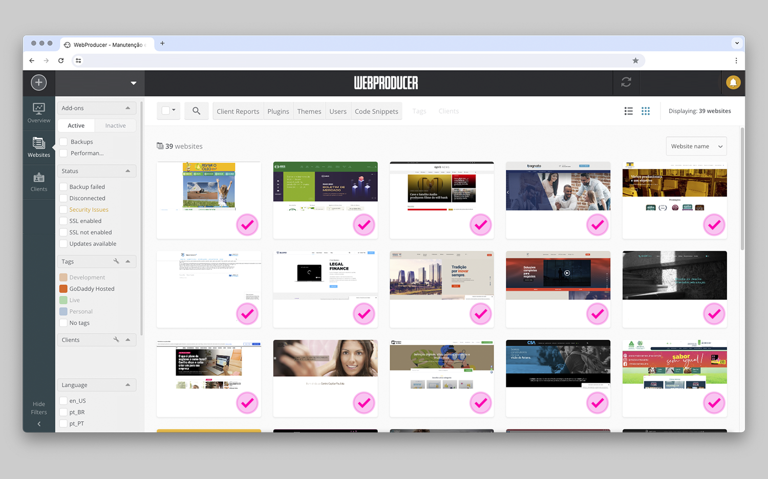 Gestão WordPress